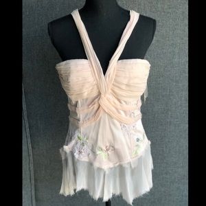 NWT Mandalay Women Light Pink Sleeveless Blouse